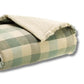 Plaid Vert en lin et coton recyclé - modèle Kate Thym Vivaraise