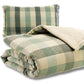 Plaid Vert en lin et coton recyclé - modèle Kate Thym Vivaraise