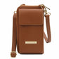 Portefeuille Téléphone en Cuir Avec Bandoulière - TL Bag TL142323 - cognac - Tuscany Leather