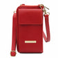 Portefeuille Téléphone en Cuir Avec Bandoulière - TL Bag TL142323 - rouge lipstick - Tuscany Leather