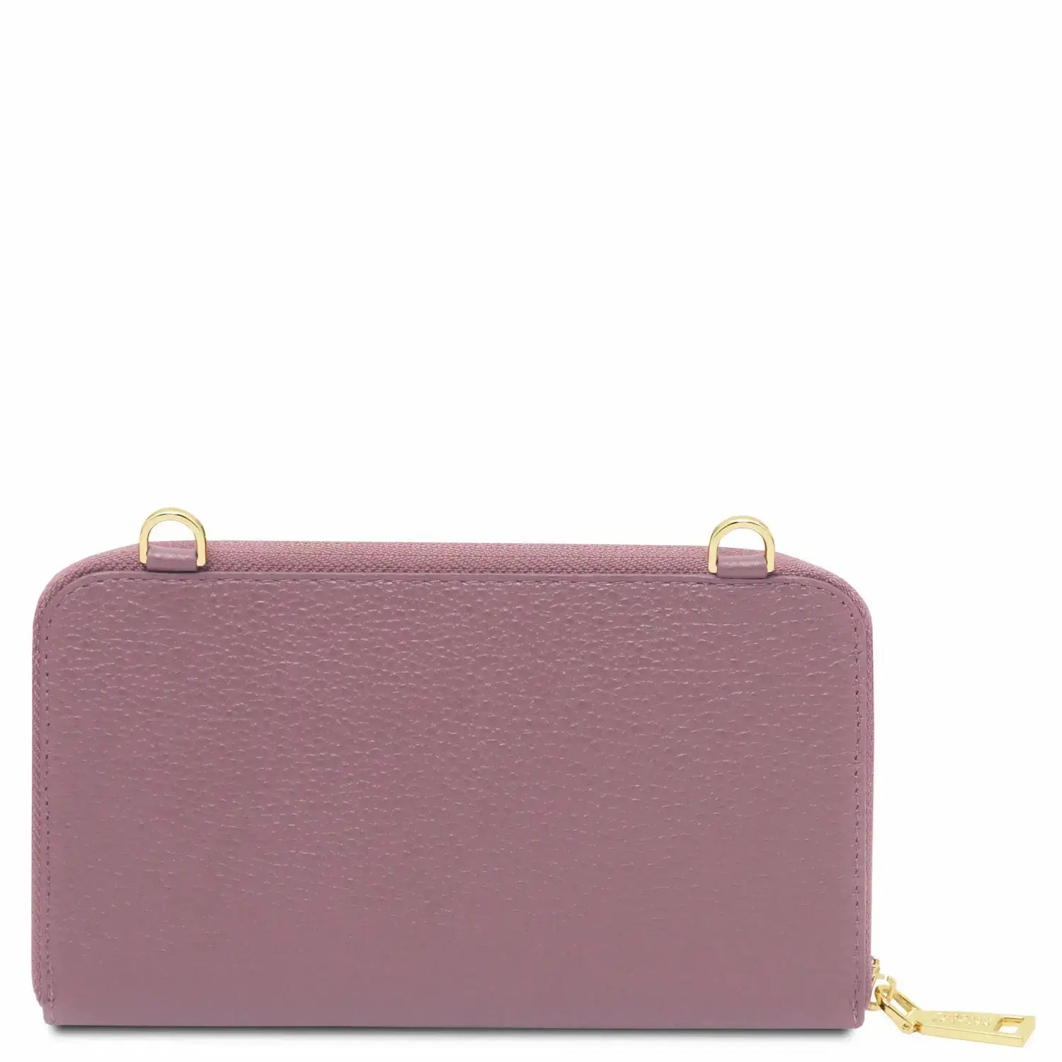 Portefeuille Téléphone en Cuir Avec Bandoulière - Urania TL142433 - lilas Tuscany Leather