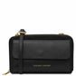 Portefeuille Téléphone en Cuir Avec Bandoulière - Urania TL142433 - noir - Tuscany Leather