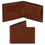 Portefeuille en Cuir Pour Homme Avec 2 Volets et Porte-Monnaie - TL142552 - marron - Tuscany Leather