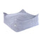Pouf Carré Velours Côtelé Bleu Myrtille