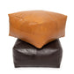 Pouf Collectors Cuir - Camel - Coussin Dorsey