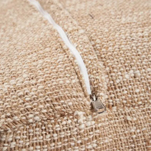 Pouf Coton Beige - Comfy - 60x60x25 cm Bazar Bizar