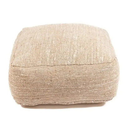 Pouf Coton Beige - Comfy - 60x60x25 cm Bazar Bizar