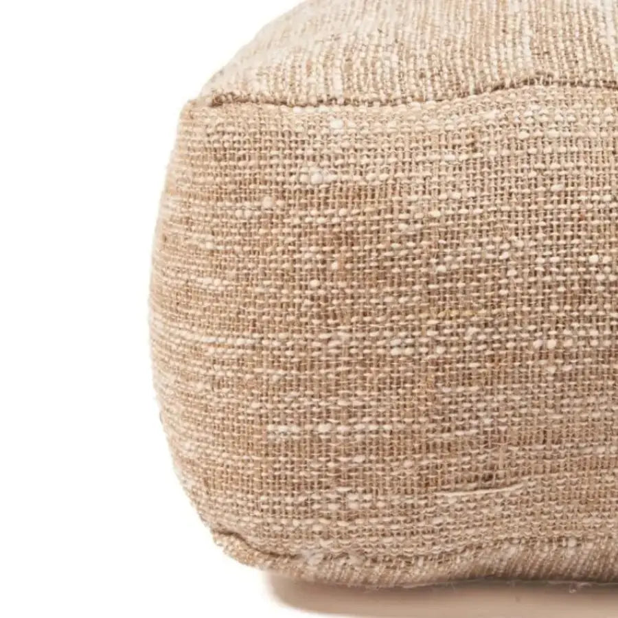 Pouf Coton Beige - Comfy - 60x60x25 cm Bazar Bizar