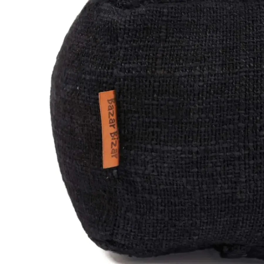 Pouf Coton Noir - Comfy Bazar Bizar