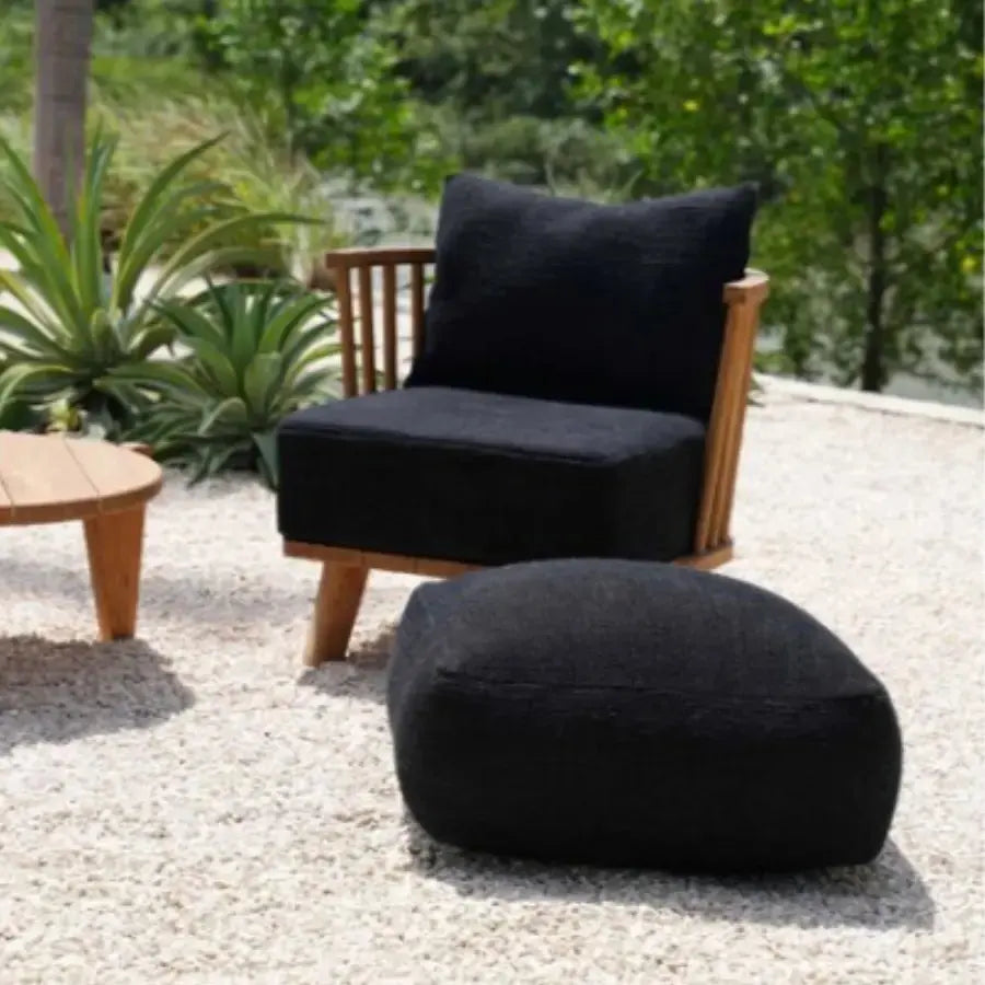 Pouf Coton Noir - Comfy Bazar Bizar