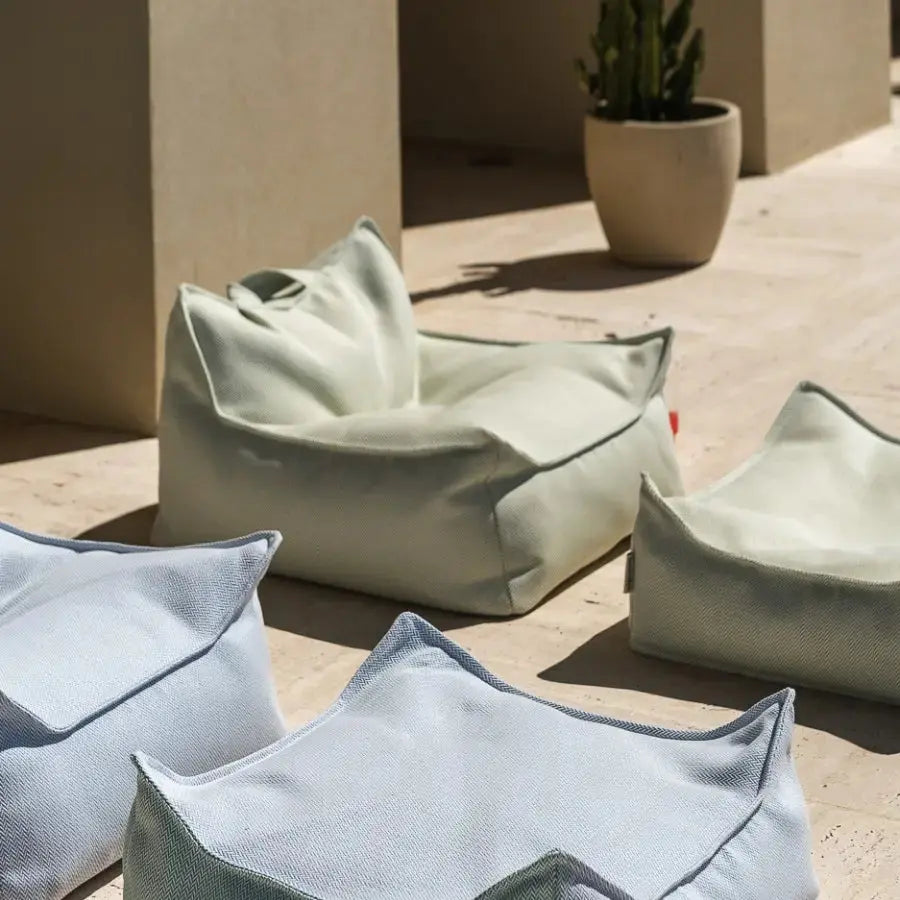 Pouf Extérieur Carré Bleu - Azure Wigiwama