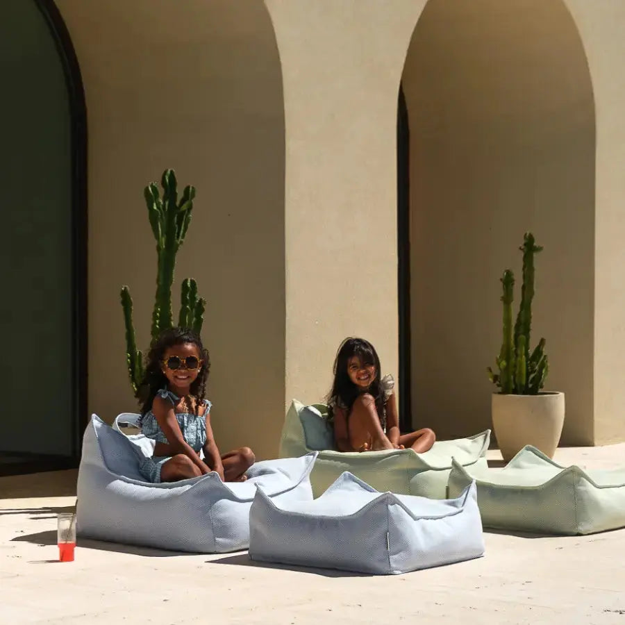 Pouf Extérieur Carré Bleu - Azure Wigiwama