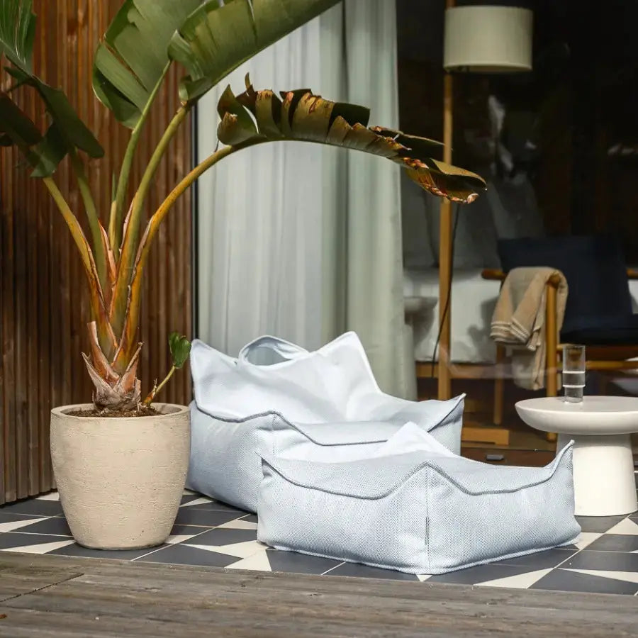 Pouf Extérieur Carré Bleu - Azure Wigiwama