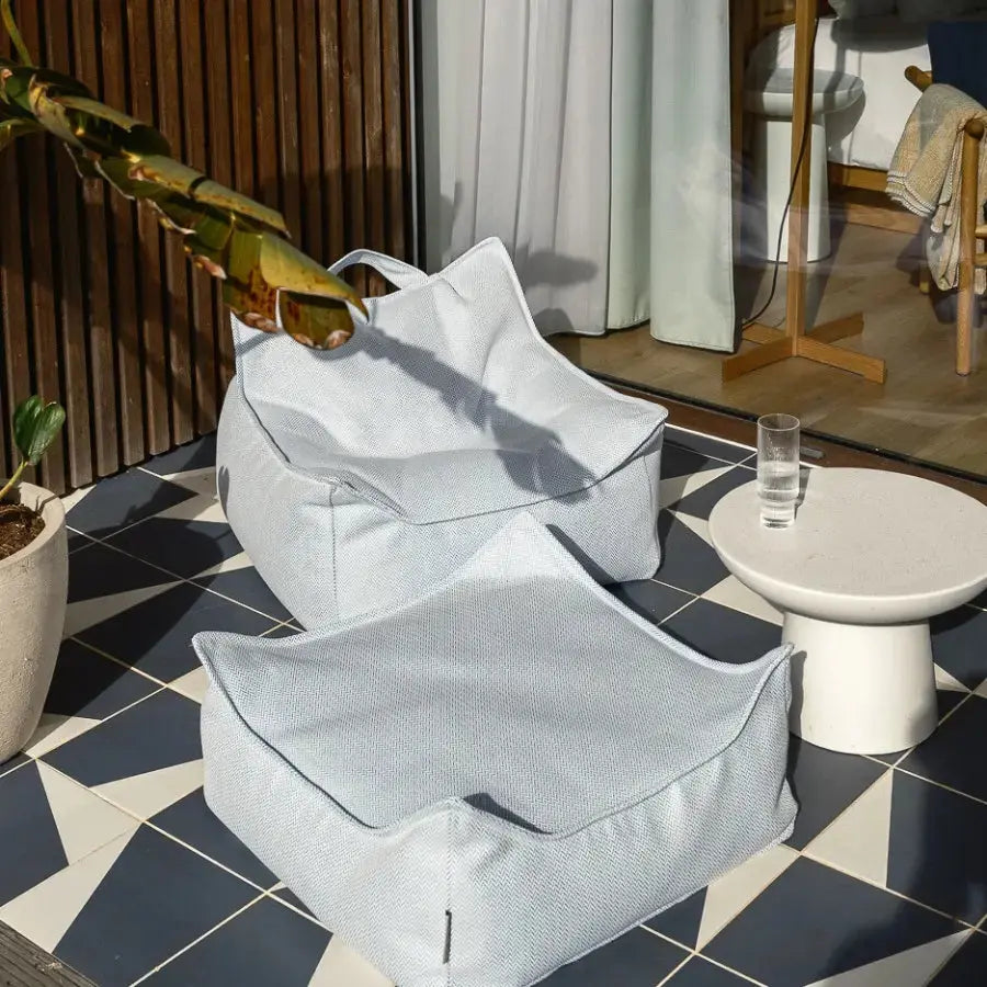 Pouf Extérieur Carré Bleu - Azure Wigiwama