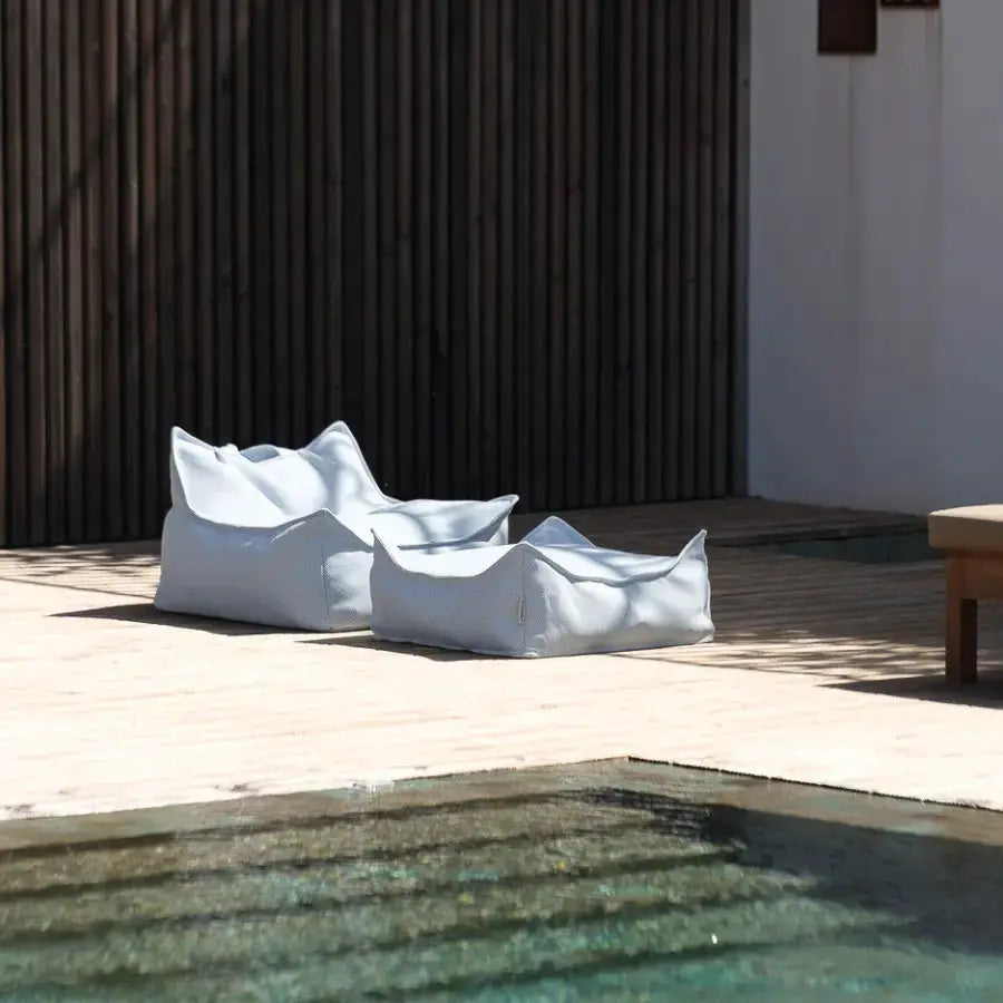 Pouf Extérieur Carré Bleu - Azure Wigiwama
