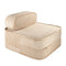 Pouf Fauteuil Dépliant Velours Beige