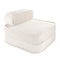 Pouf Fauteuil Dépliant Velours Blanc