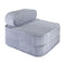 Pouf Fauteuil Dépliant Velours Bleu