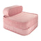 Pouf Fauteuil Dépliant Velours Rose