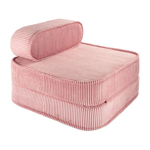 Pouf Fauteuil Dépliant Velours Rose Wigiwama