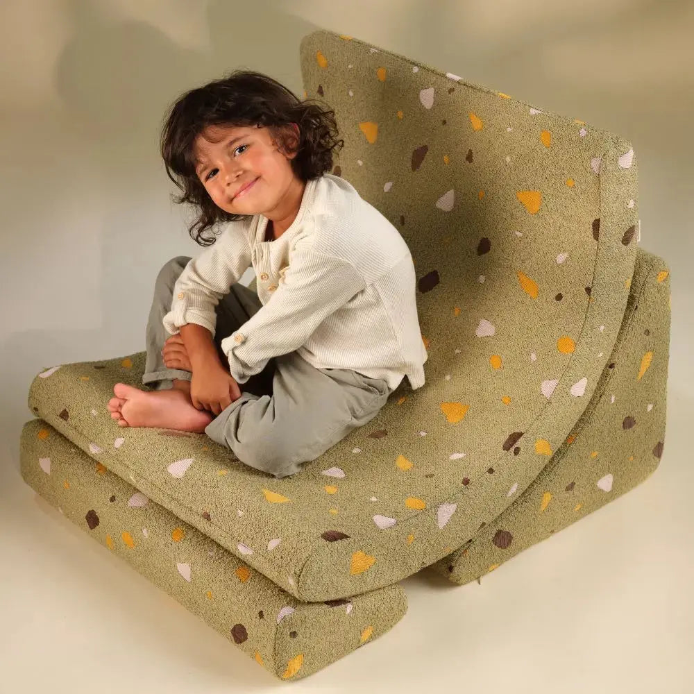 Pouf Fauteuil Lune Mousse Terrazzo Wigiwama