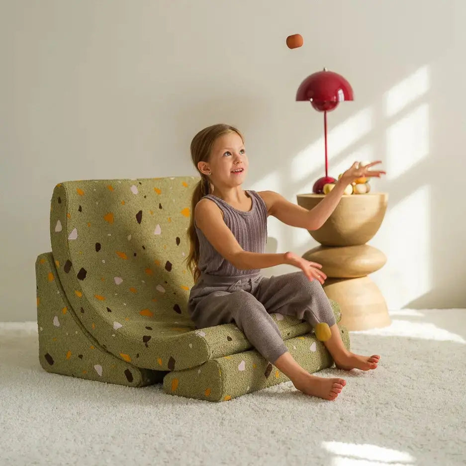 Pouf Fauteuil Lune Mousse Terrazzo Wigiwama