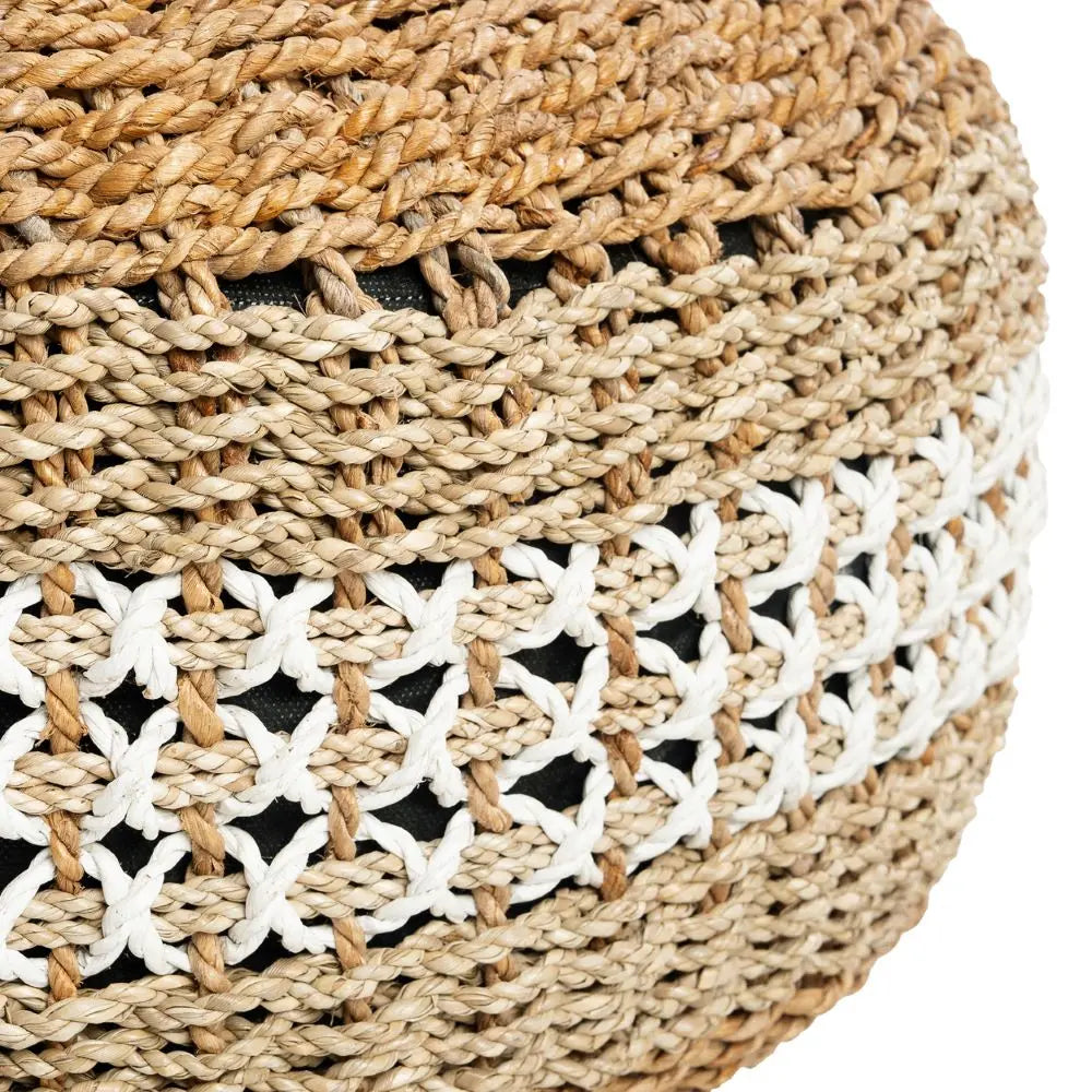 Pouf Jonc de Mer Macramé - Coussin Dorsey