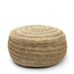 Pouf Jonc de Mer Naturel Rond - Coussin Dorsey