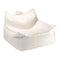 Pouf Molletonné Blanc Crème - Poire