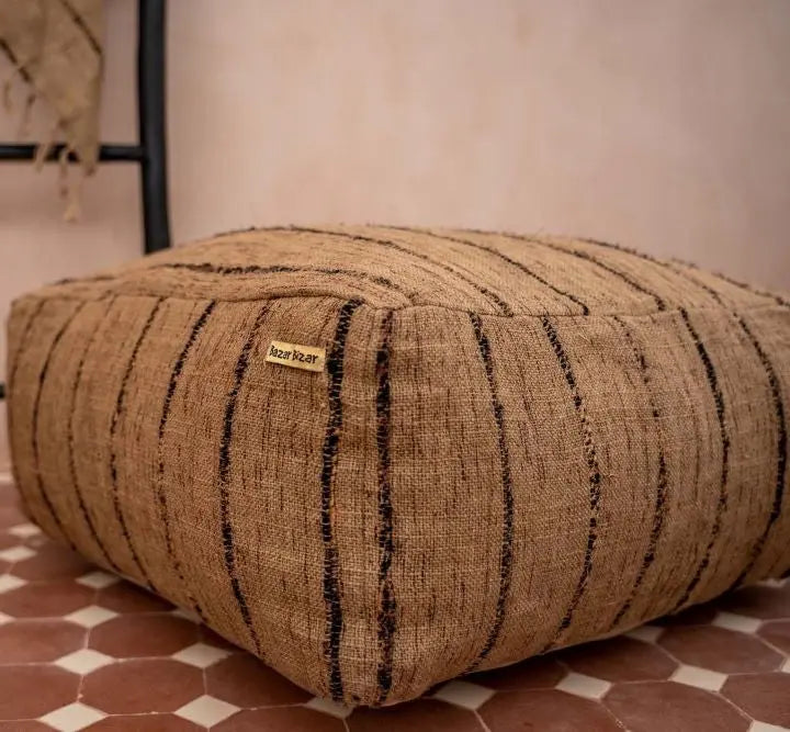 Pouf Oh My Gee - Beige Noir - Coussin Dorsey