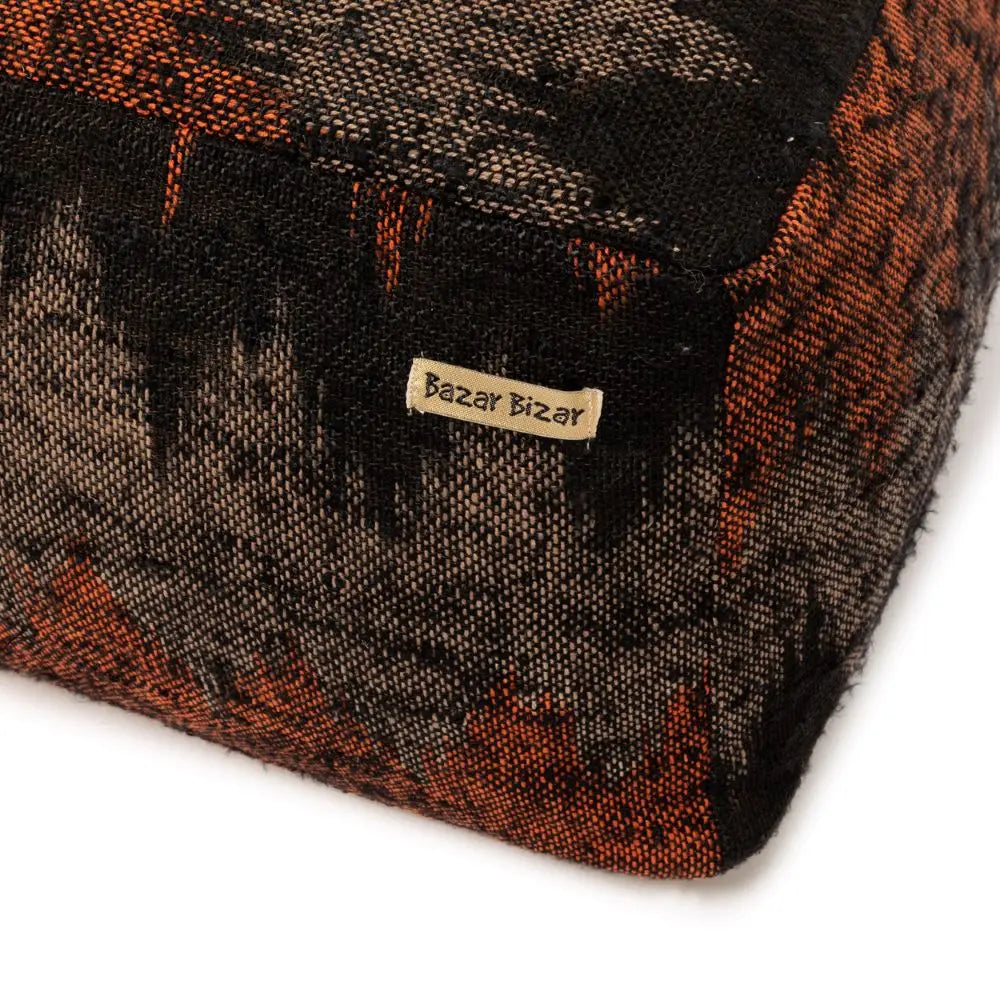 Pouf Oh My Gee - Noir Orange - Coussin Dorsey