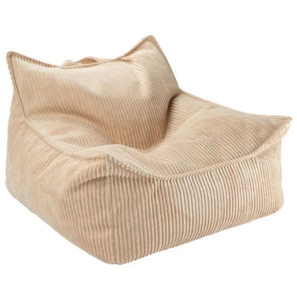 Pouf Poire Velours Côtelé Beige Wigiwama