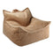 Pouf Poire Velours Côtelé Caramel