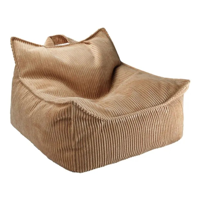 Pouf Poire Velours Côtelé Caramel Wigiwama