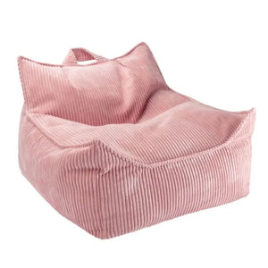 Pouf Poire Velours Côtelé Rose Wigiwama