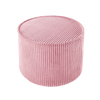 Pouf Rond Velours Côtelé - Rose