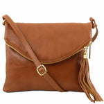 Sac Bandoulière Avec Pompon - TL Young Bag TL141153 - cognac - Tuscany Leather