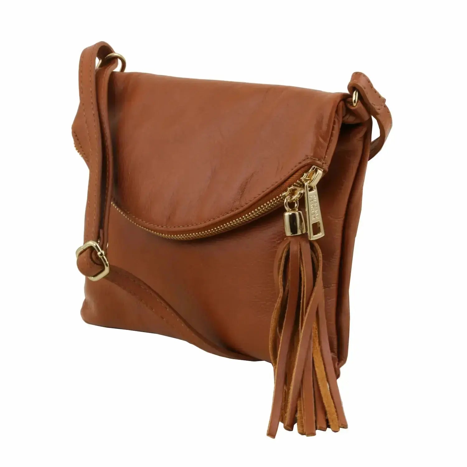Sac Bandoulière Avec Pompon - TL Young Bag TL141153 - cognac - Tuscany Leather