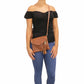 Sac Bandoulière Avec Pompon - TL Young Bag TL141153 - cognac - Tuscany Leather