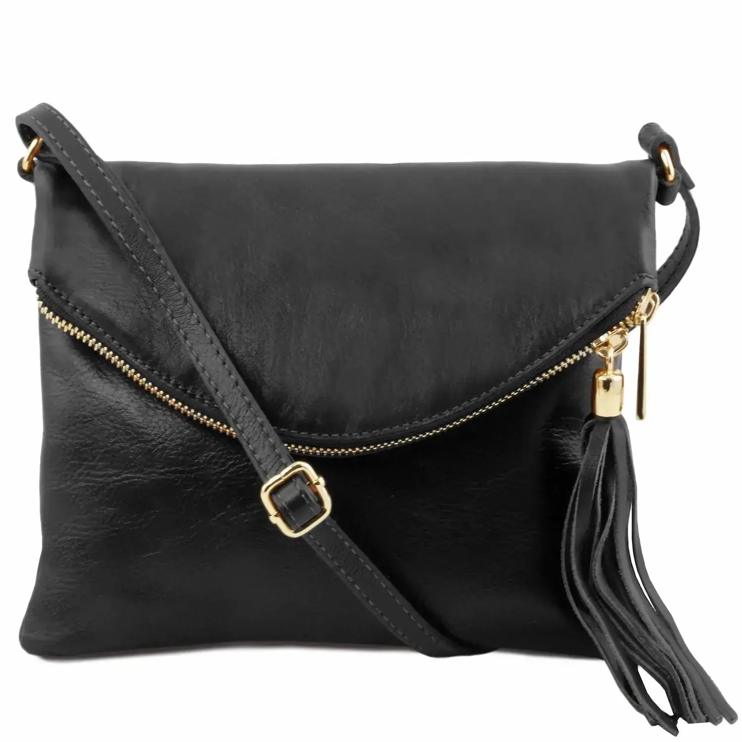 Sac Bandoulière Avec Pompon - TL Young Bag TL141153 - noir - Tuscany Leather