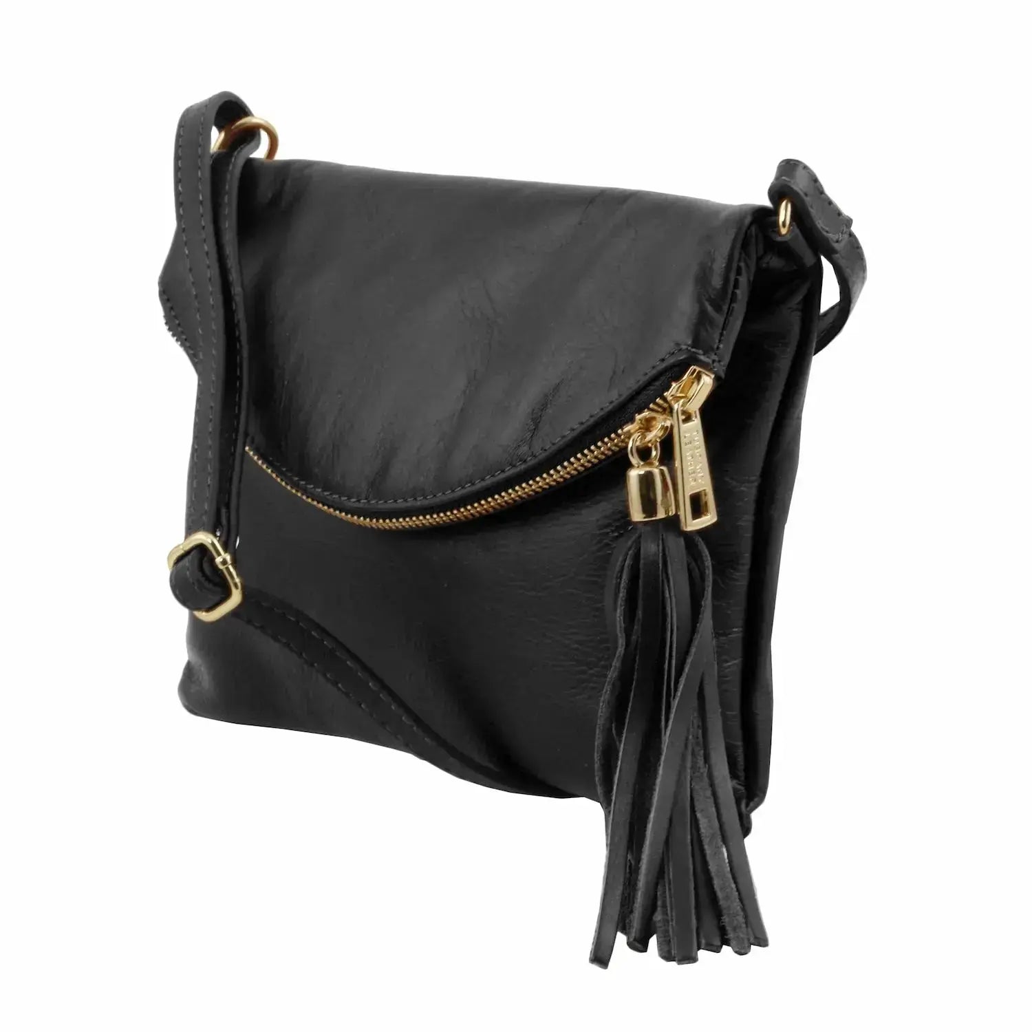 Sac Bandoulière Avec Pompon - TL Young Bag TL141153 - noir - Tuscany Leather