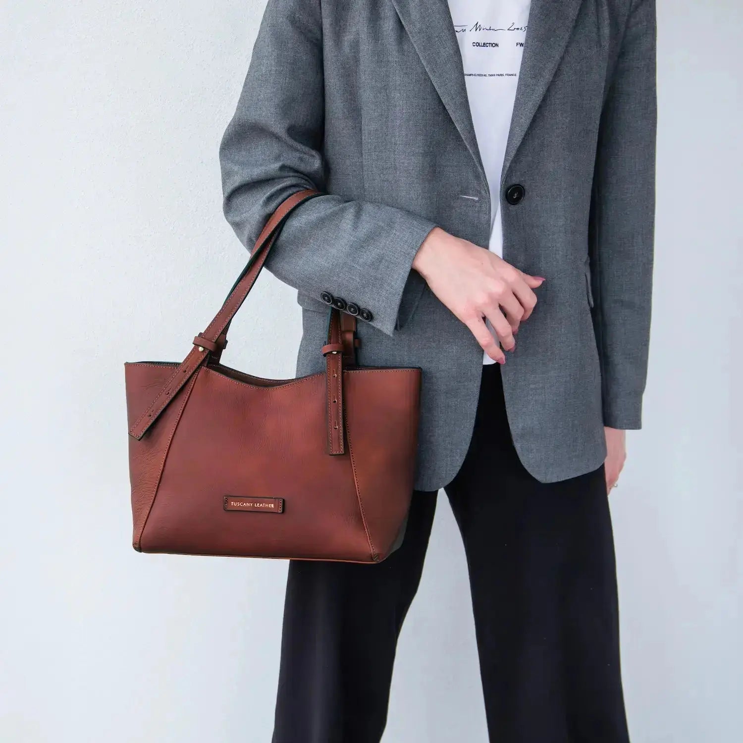 Sac Bandoulière en Cuir - Libra TL142562 - marron - Tuscany Leather