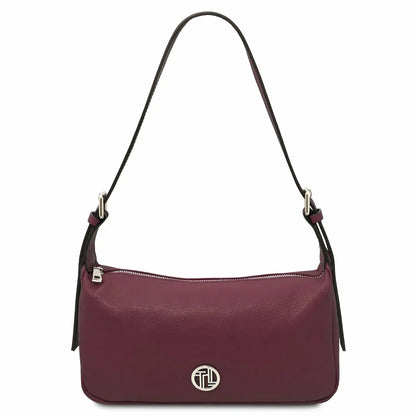 Sac Bandoulière en Cuir Souple - Miranda TL142467 - bordeaux - Tuscany Leather