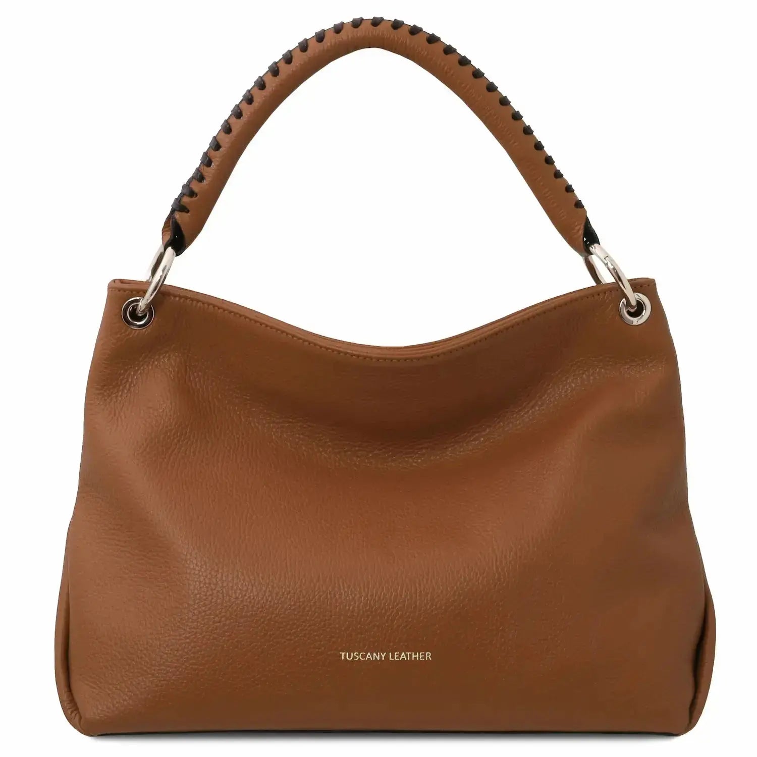 Sac Bandoulière en Cuir Souple - TL Bag TL142087 - cognac - Tuscany Leather