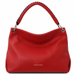 Sac Bandoulière en Cuir Souple - TL Bag TL142087 - rouge lipstick - Tuscany Leather