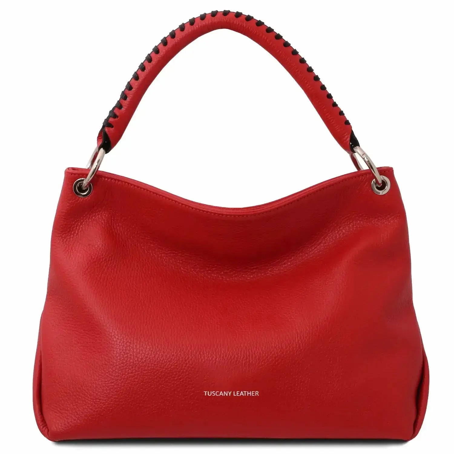 Sac Bandoulière en Cuir Souple - TL Bag TL142087 - rouge lipstick - Tuscany Leather