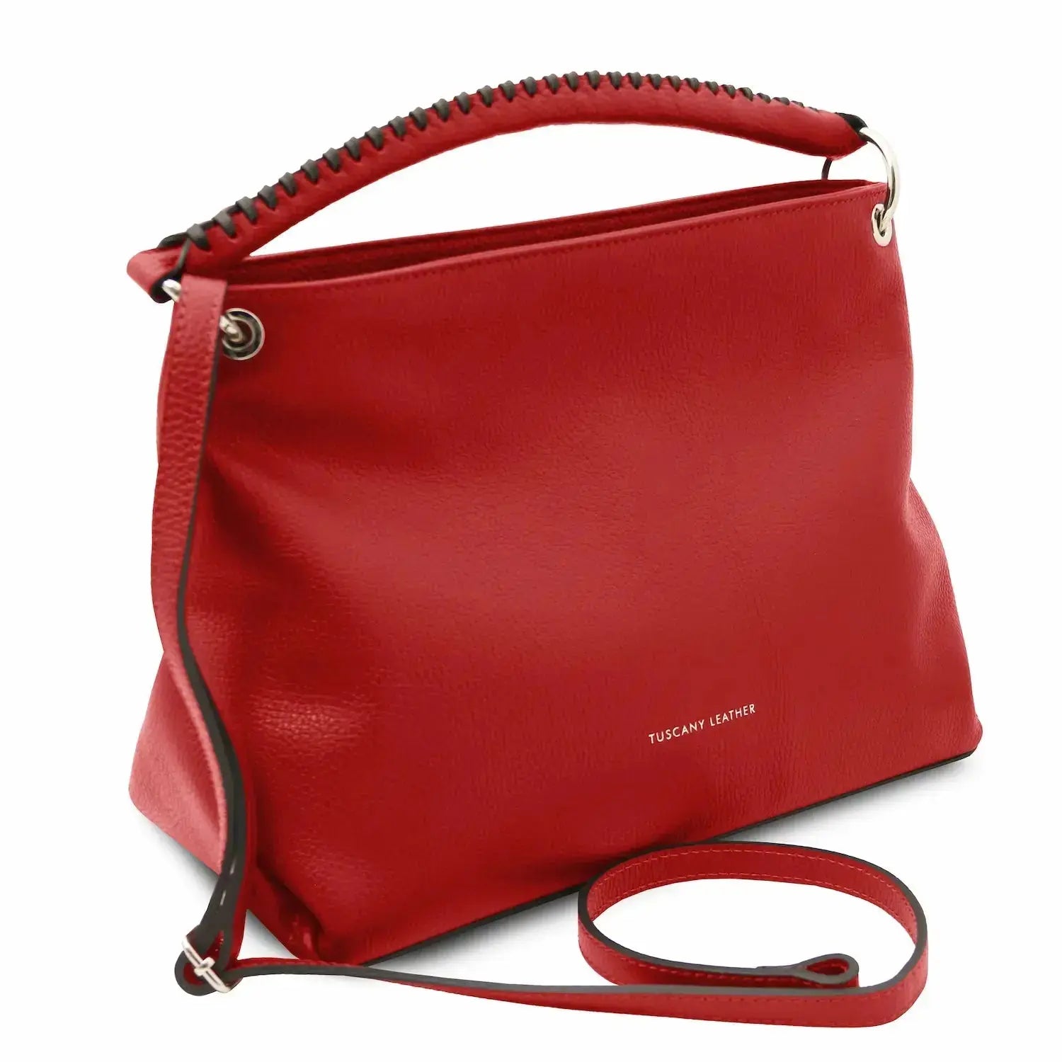 Sac Bandoulière en Cuir Souple - TL Bag TL142087 - rouge lipstick - Tuscany Leather