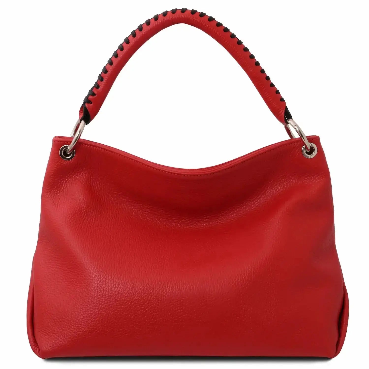 Sac Bandoulière en Cuir Souple - TL Bag TL142087 - rouge lipstick - Tuscany Leather