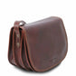 Sac bandoulière en cuir Isabella TL9031 - Marron 3 compratiements - Tuscany Leather