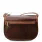 Sac bandouliere en cuir Isabella TL9031  marron - Poche zippée au dos - Tuscany Leather